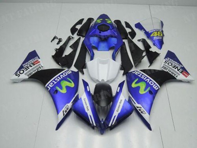 Carénage Moto R1 2012-2014 - Bleu Blanc Noir Vente en Gros Carénage Moto R1 2012-2014 - Bleu Blanc Noir Vente en Gros