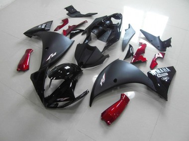 Carénage Moto R1 2012-2014 - Noir Mat Rouge Vente en Gros