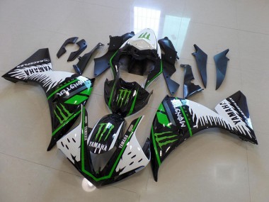 Carénage Moto R1 2012-2014 - Blanc Vert Big Monster Vente en Gros