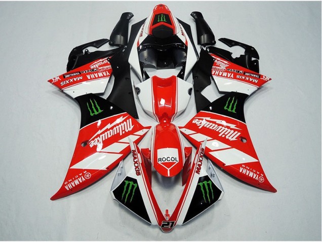Carénage Moto R1 2012-2014 - Rouge Blanc Rocol Vente en Gros Carénage Moto R1 2012-2014 - Rouge Blanc Rocol Vente en Gros