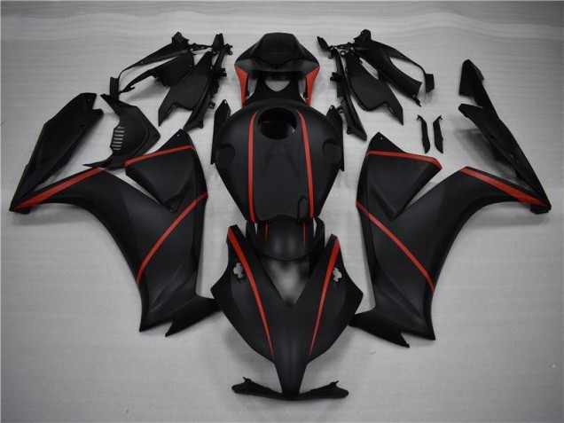 Carénage Moto CBR 1000 RR 2012-2016 - Noir Mat Rouge Vente en Gros Carénage Moto CBR 1000 RR 2012-2016 - Noir Mat Rouge Vente en Gros