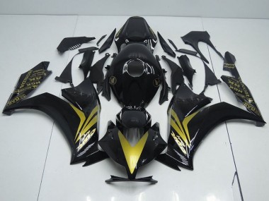 Carénage Moto CBR 1000 RR 2012-2016 - Noir Brillant et Or Vente en Gros