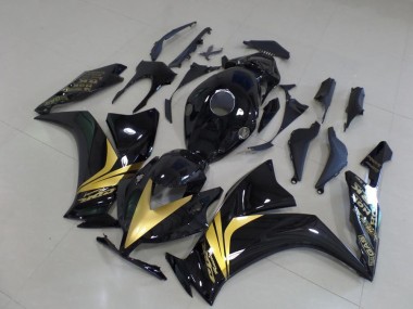 Carénage Moto CBR 1000 RR 2012-2016 - Noir Brillant Or Décalque Vente en Gros