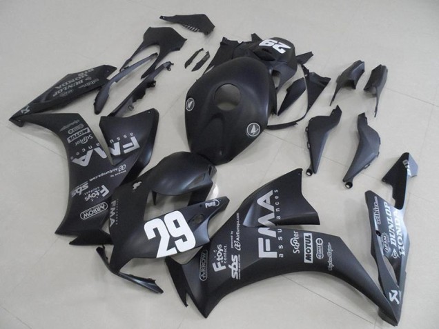 Carénage Moto CBR 1000 RR 2012-2016 - Noir Mat Gris Décalque 29 Vente en Gros Carénage Moto CBR 1000 RR 2012-2016 - Noir Mat Gris Décalque 29 Vente en Gros