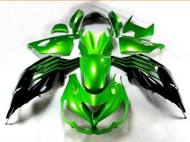 Carénages Moto ZX14R ZZR 1400 2012-2021 - Noir Vert Vente en Gros