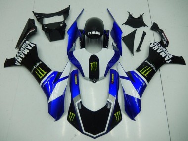 Carénage Moto R1 2015-2019 - Noir Bleu Monster Vente en Gros