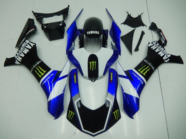 Carénage Moto R1 2015-2019 - Noir Bleu Monster Vente en Gros Carénage Moto R1 2015-2019 - Noir Bleu Monster Vente en Gros