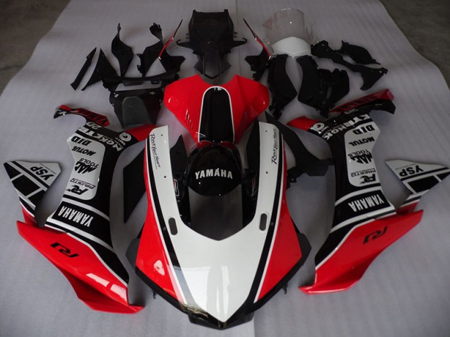 Carénage Moto R1 2015-2019 - Rouge Blanc Noir Vente en Gros Carénage Moto R1 2015-2019 - Rouge Blanc Noir Vente en Gros