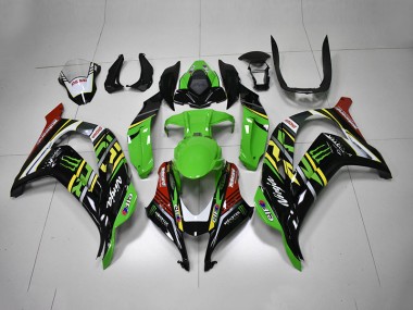 Carénage Moto ZX10R 2016-2019 - Vert Noir Rouge Ninja Monster Vente en Gros